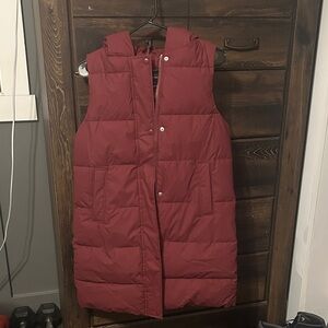 Love Tree Red Puffer Vest